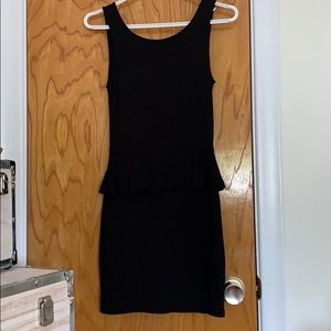 Zara // black peplum dress